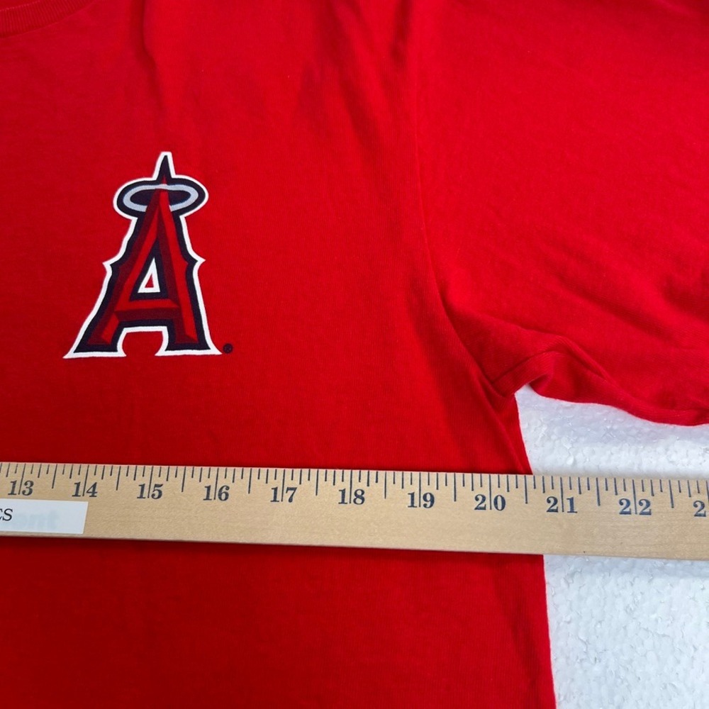 MLB T-Shirt Mens‎ Large Red Josh Hamilton #32 Los Angeles Angels - Picture 6 of 7